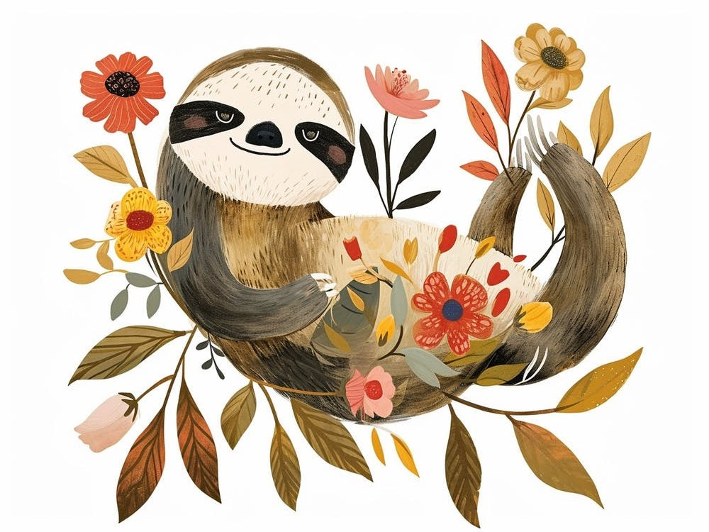 Little Floral Sloth 1