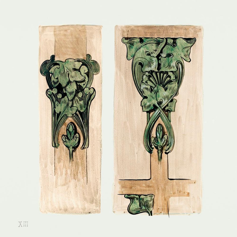 Bronze Capitals For The Interior Of The Fouquet Boutique, Alphonse Maria Mucha