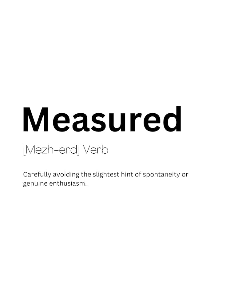 Measured Definition Meaning