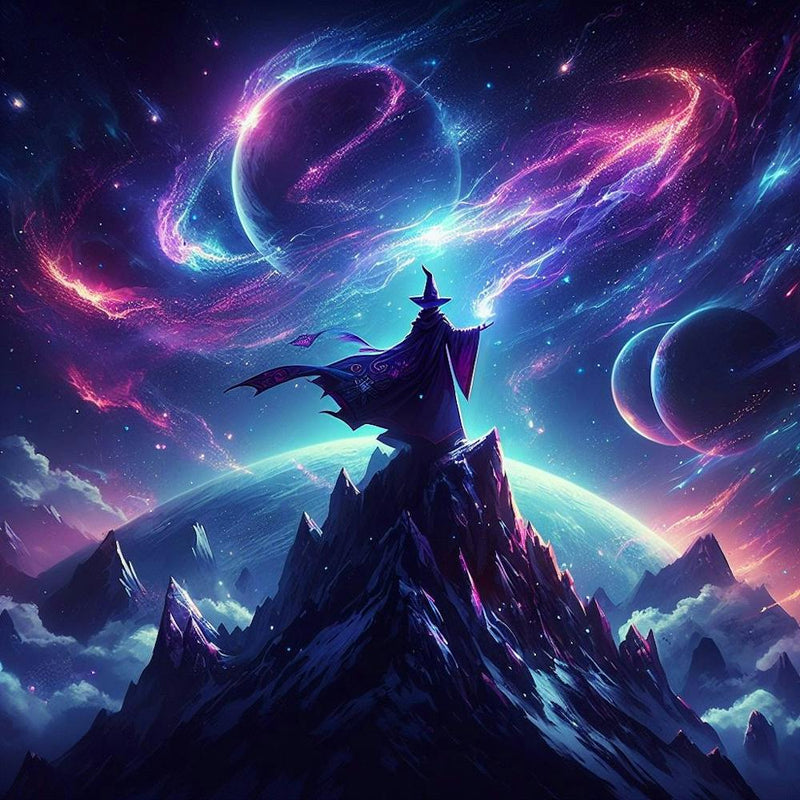 Wizard On Top Of A Mountain