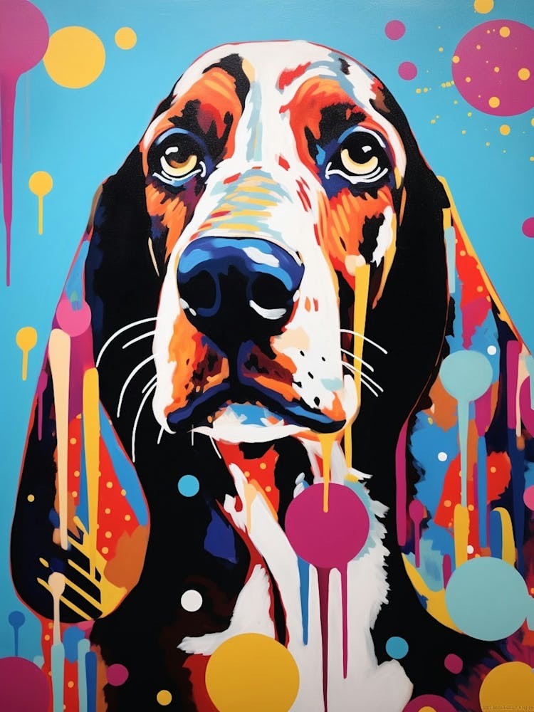 Pop Art Basset Hound 2