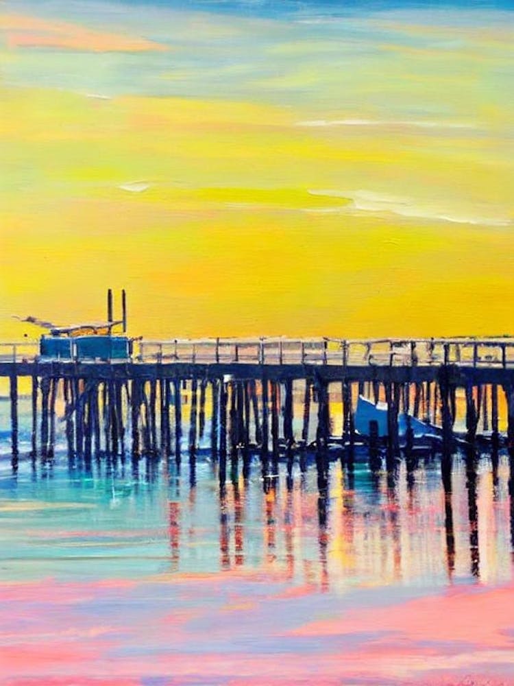 Gulfport Beach, Mississippi Bright Abstract