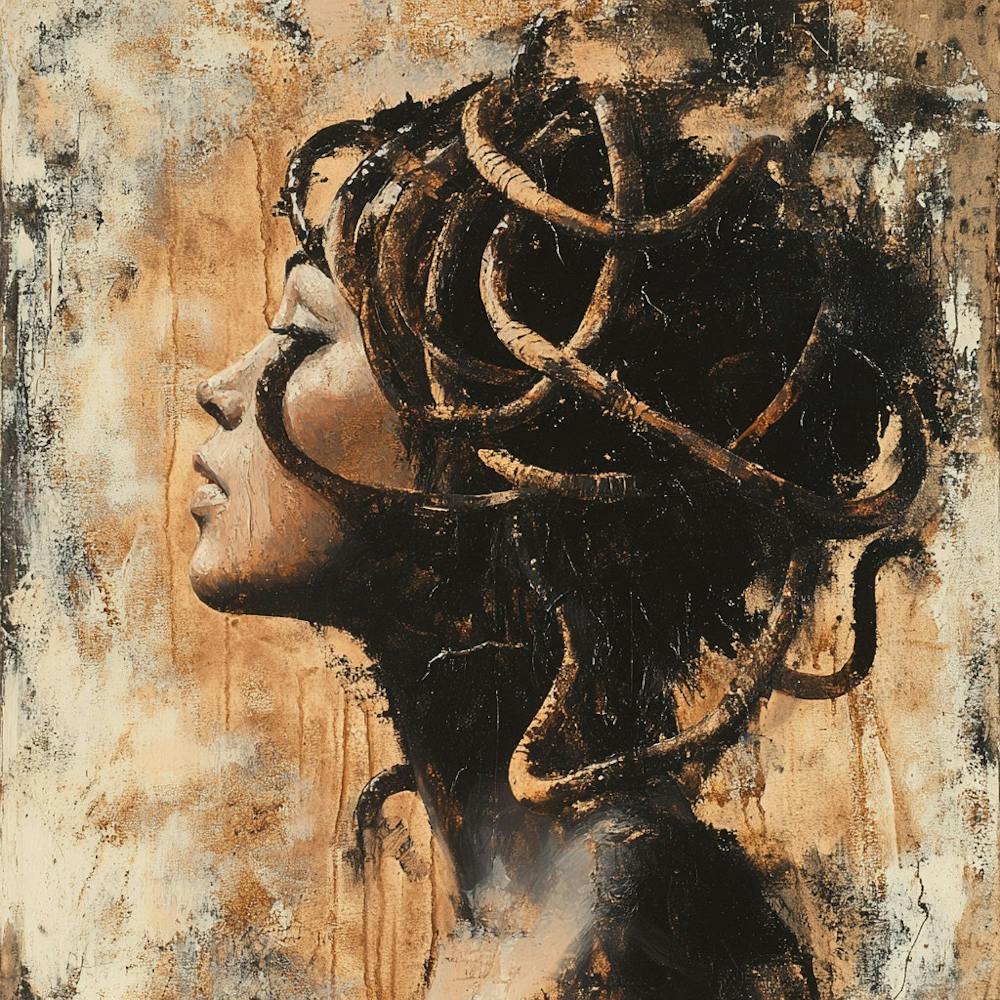 Woman With Snakes In Her Hair