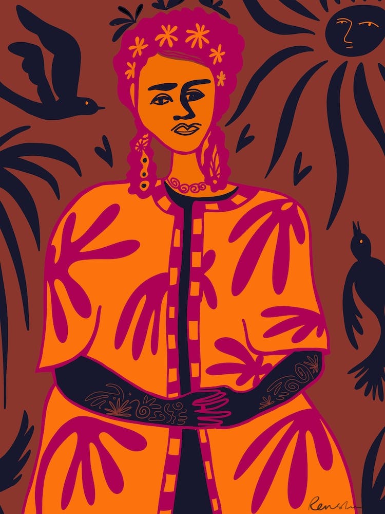 Frida Brown & Orange