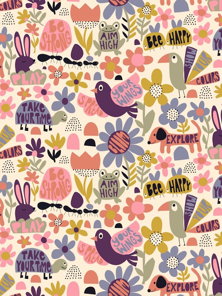 Cute Animals And Affirmations Soft Regal Kids