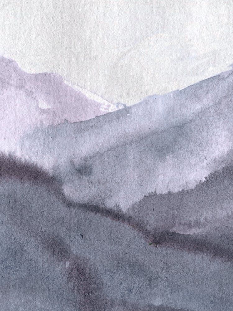 Watercolor Of Mountains 11