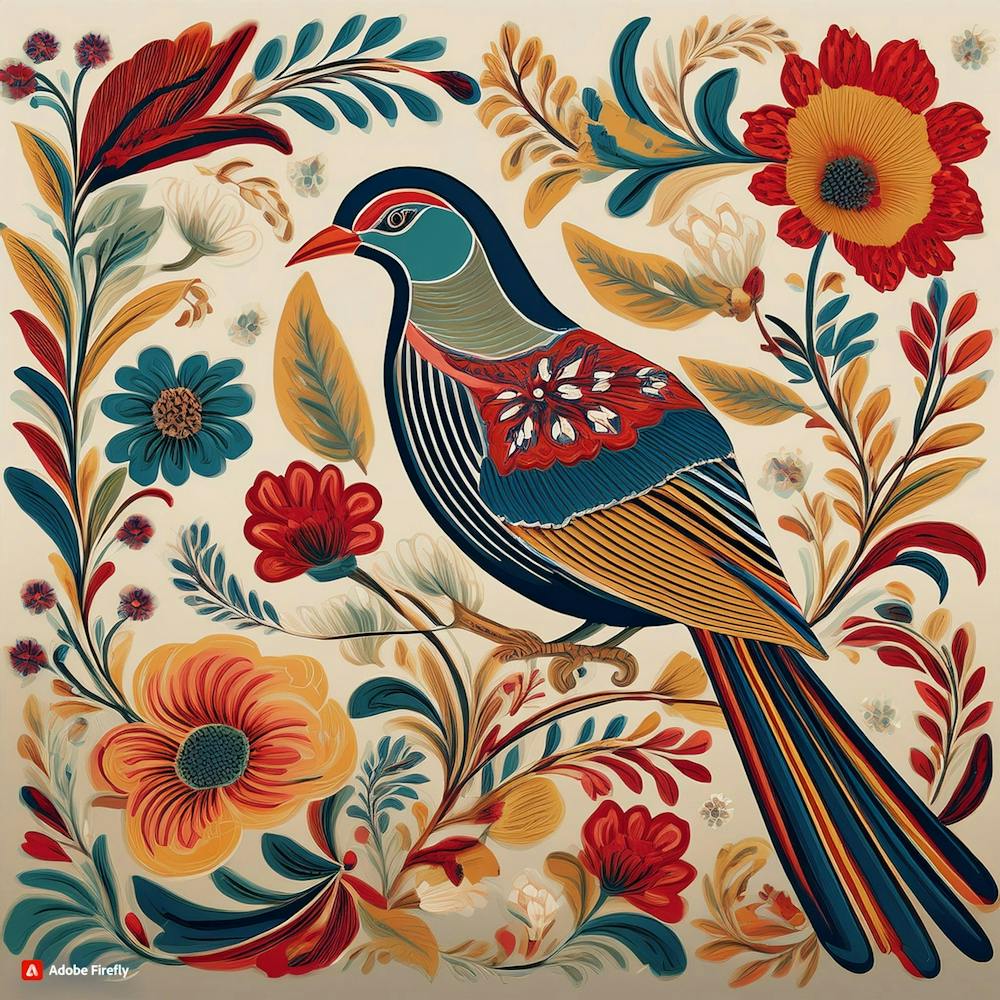 Contemporary art bird