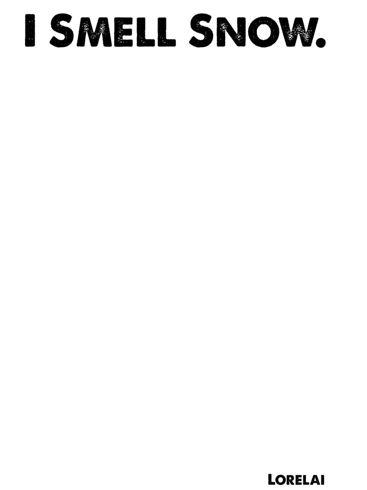 Gilmore Girls, Lorelai, I Smell Snow, Quote, Wall Print,