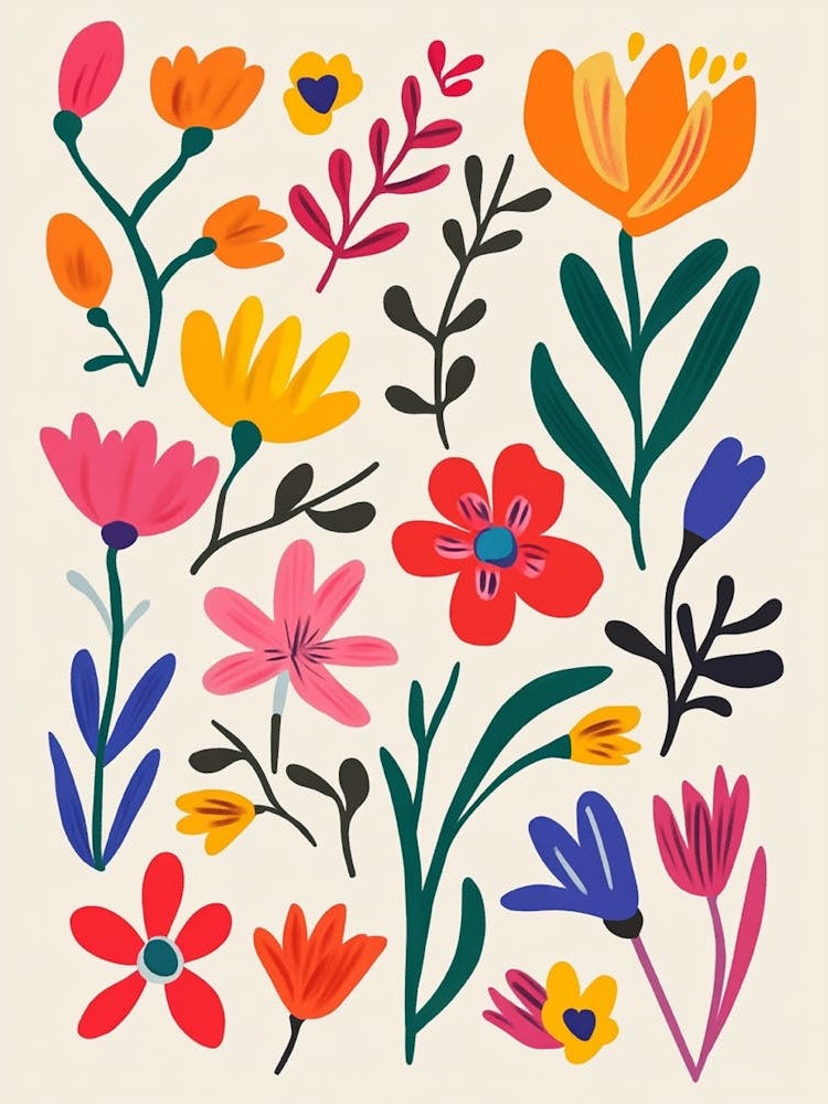 Flowers On A White Background 8