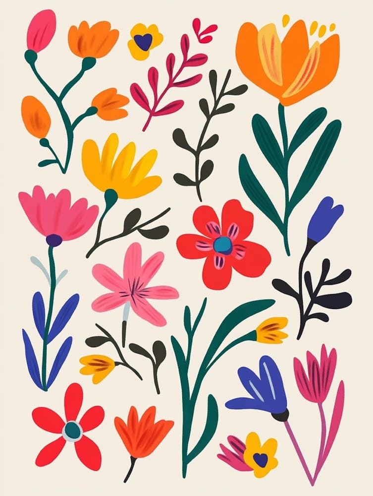 Flowers On A White Background 8