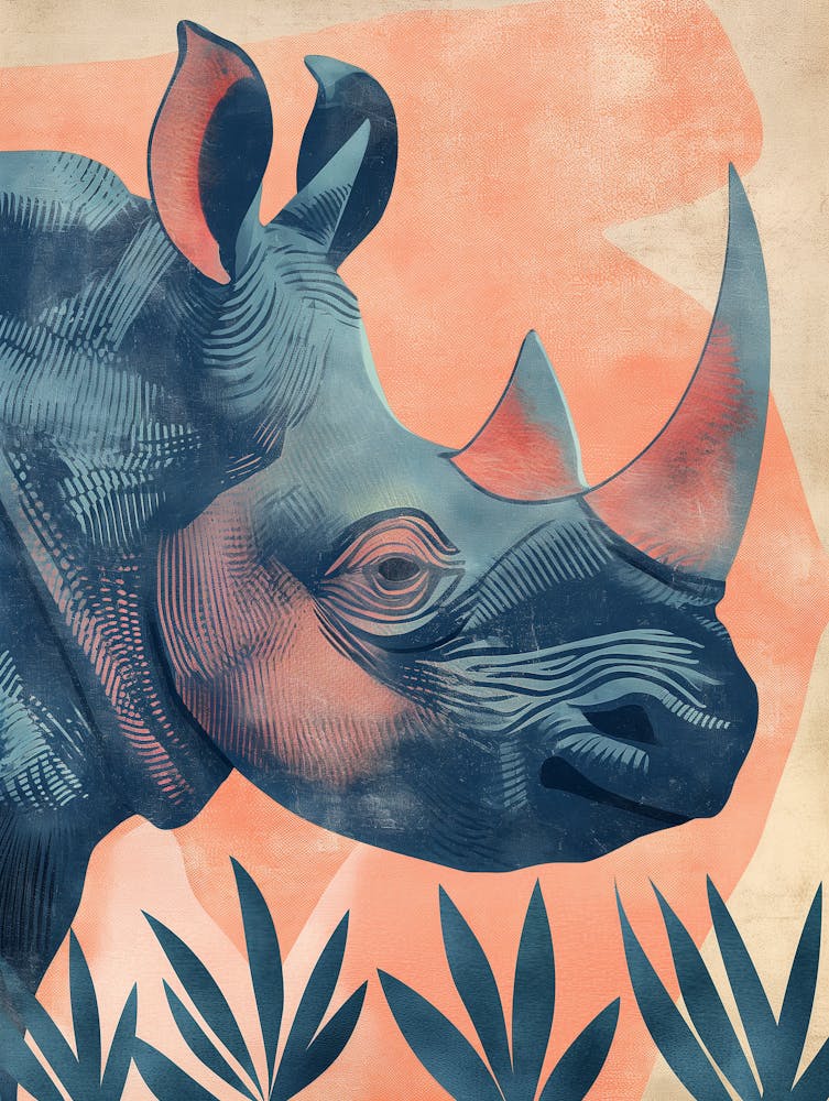 Rhinocéros En Rose