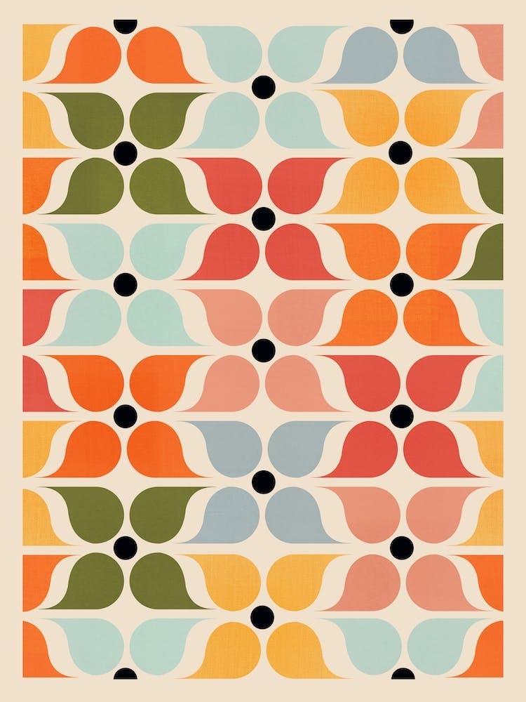 Retro Florals Geometry