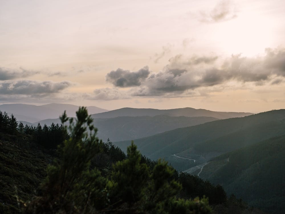 Mountains At Dusk, Serra Da Estrela, Portugal