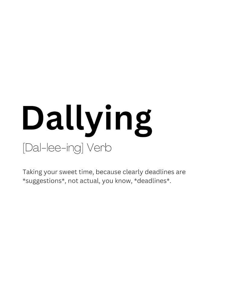 Dallying Definition Meaning
