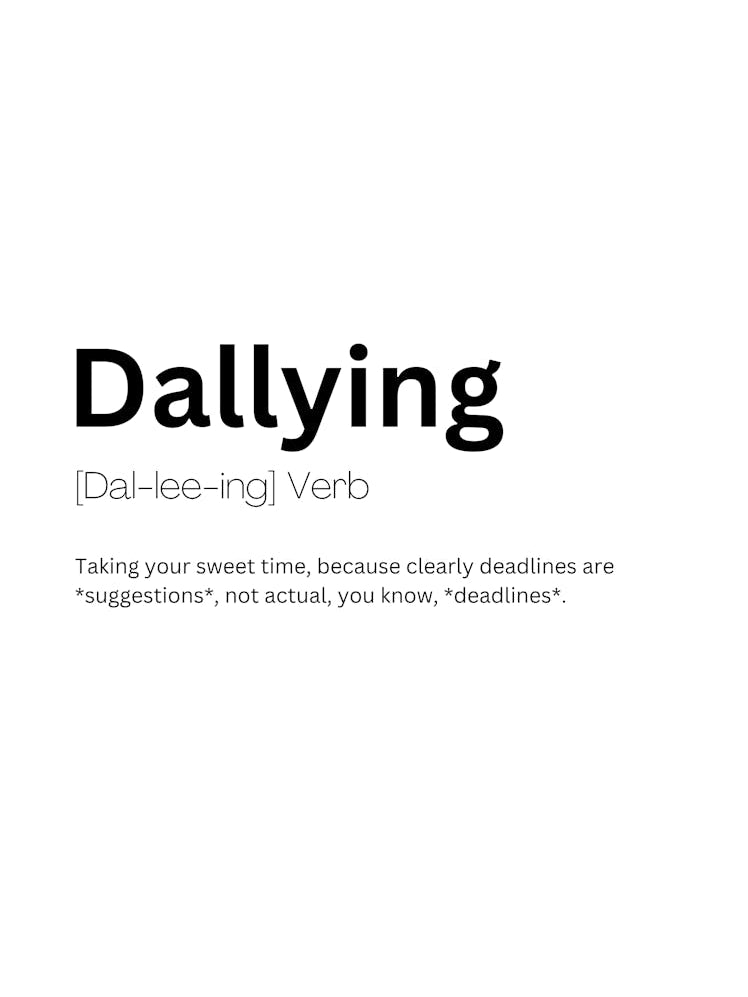 Dallying Definition Meaning