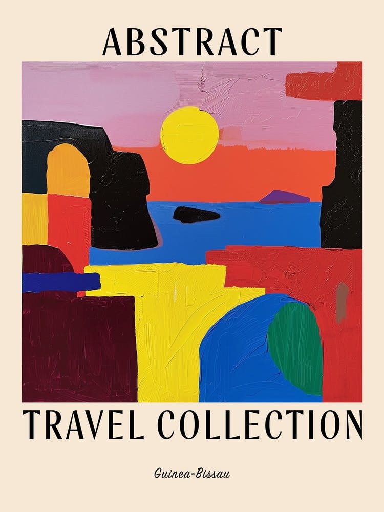 Abstract Travel Collection Poster Guinea Bissau 4