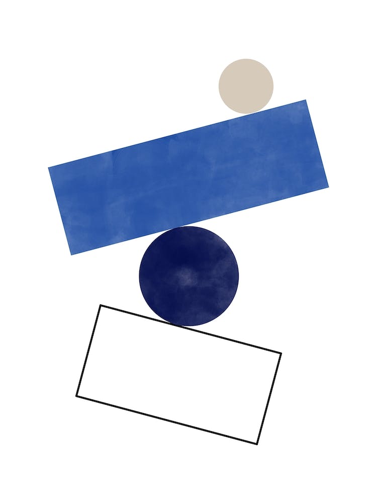 Geometric Blue Poster No.2