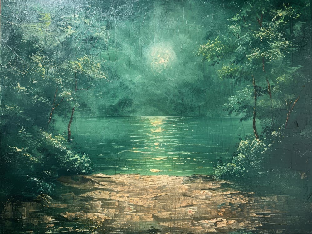 Moonlight Over The Lake