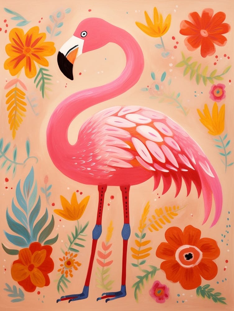 Pink Scandi Flamingo 2