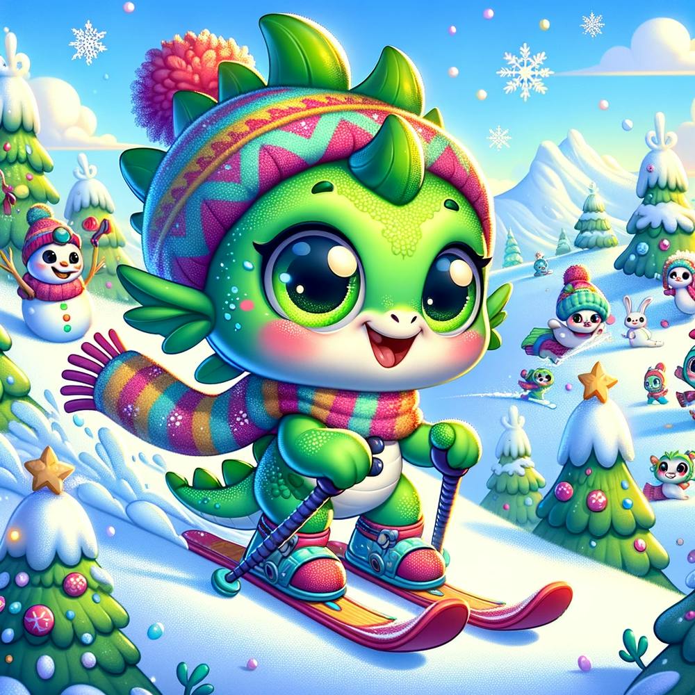 little dragon skiing