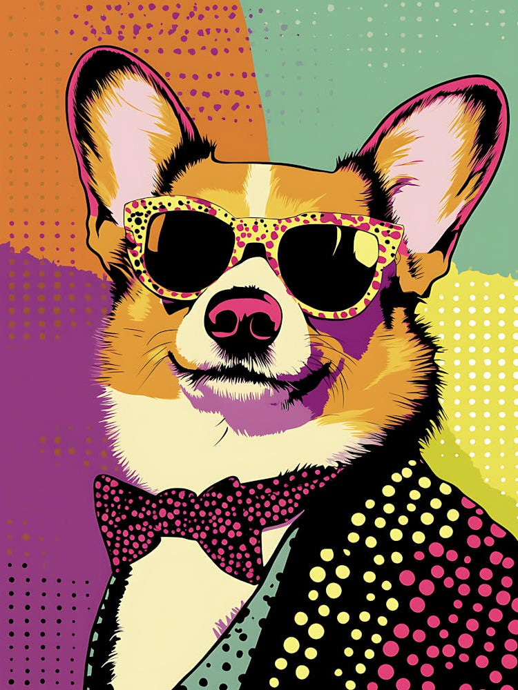 Super Cool Corgi Illustration Pop 6