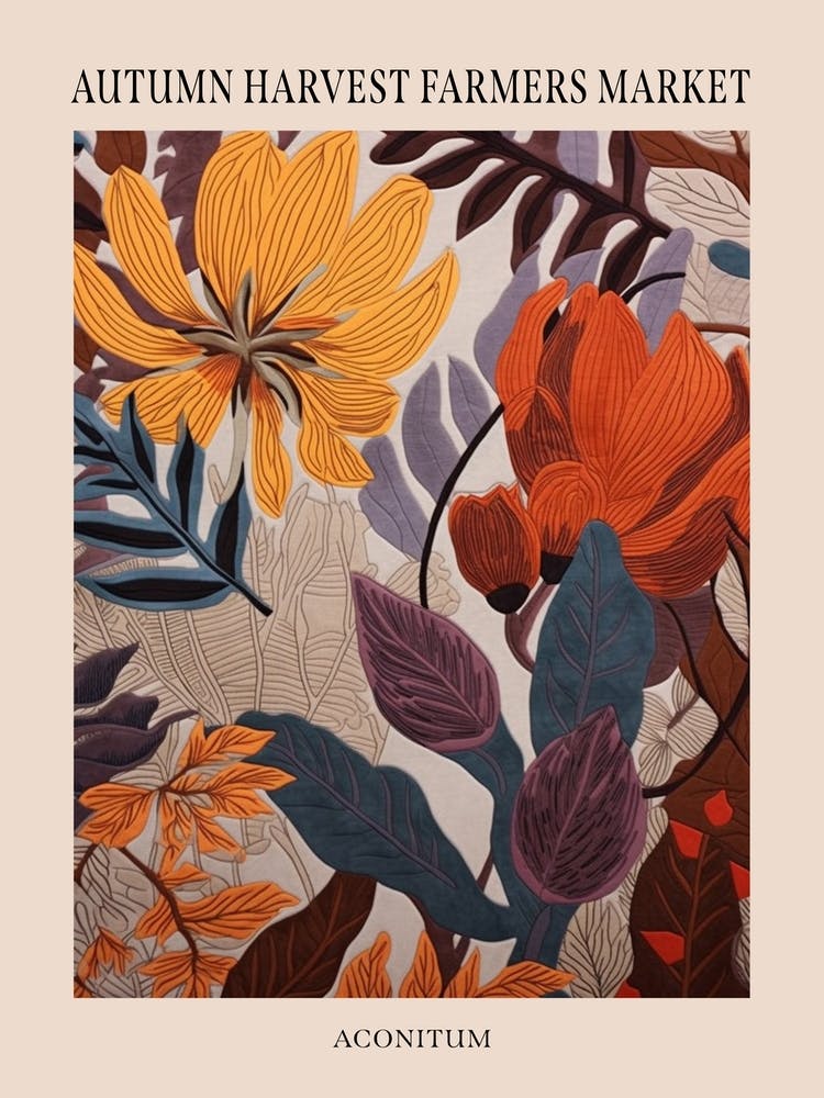 Fall Botanicals Aconitum 3 Poster