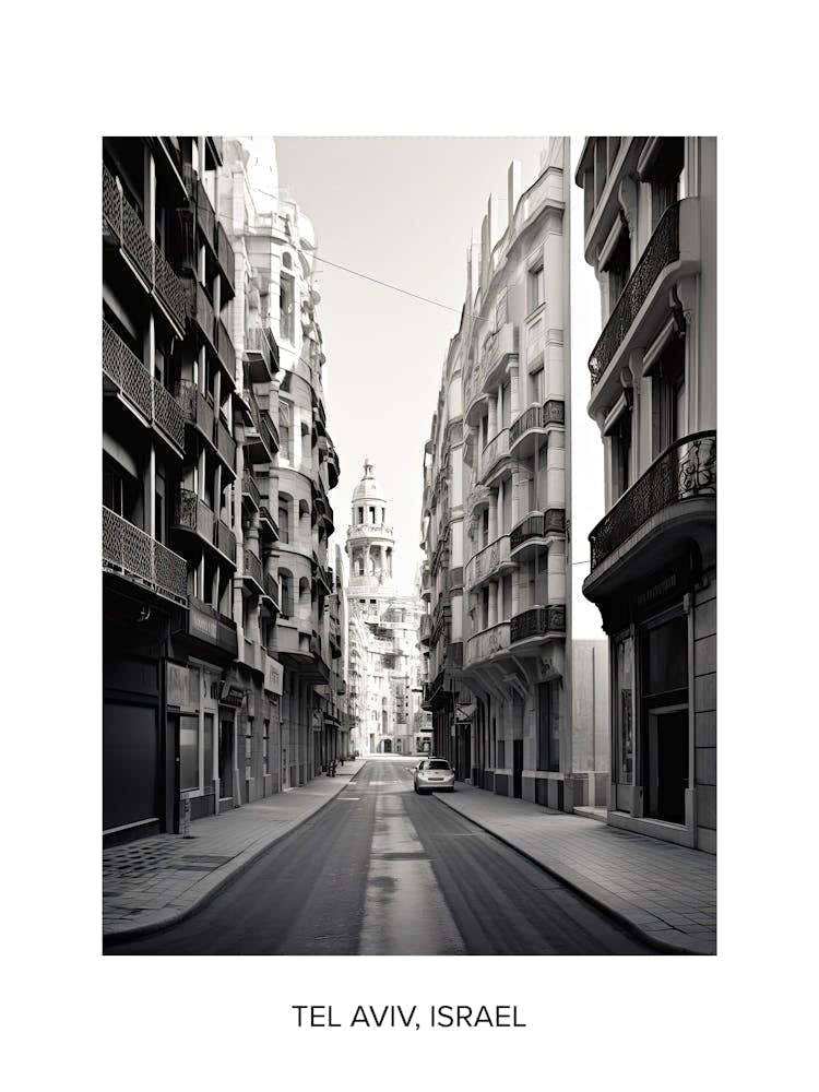 Poster Of Valencia, Spain, Photography In Black And White 8