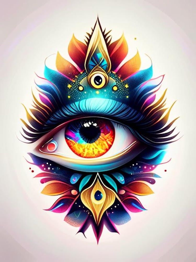 Celestial Eye, Symbol, Third Eye Tattoo 3