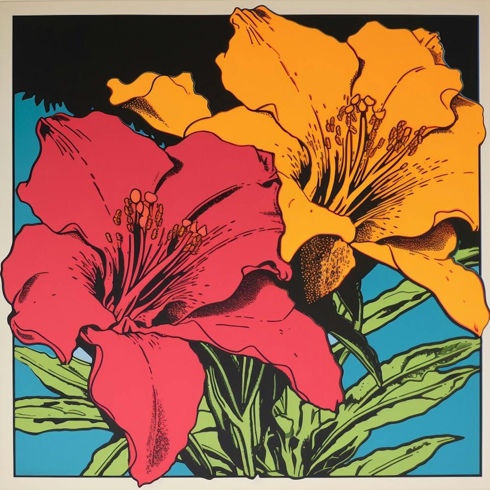 Lily 5 Pop Art Illustration Square