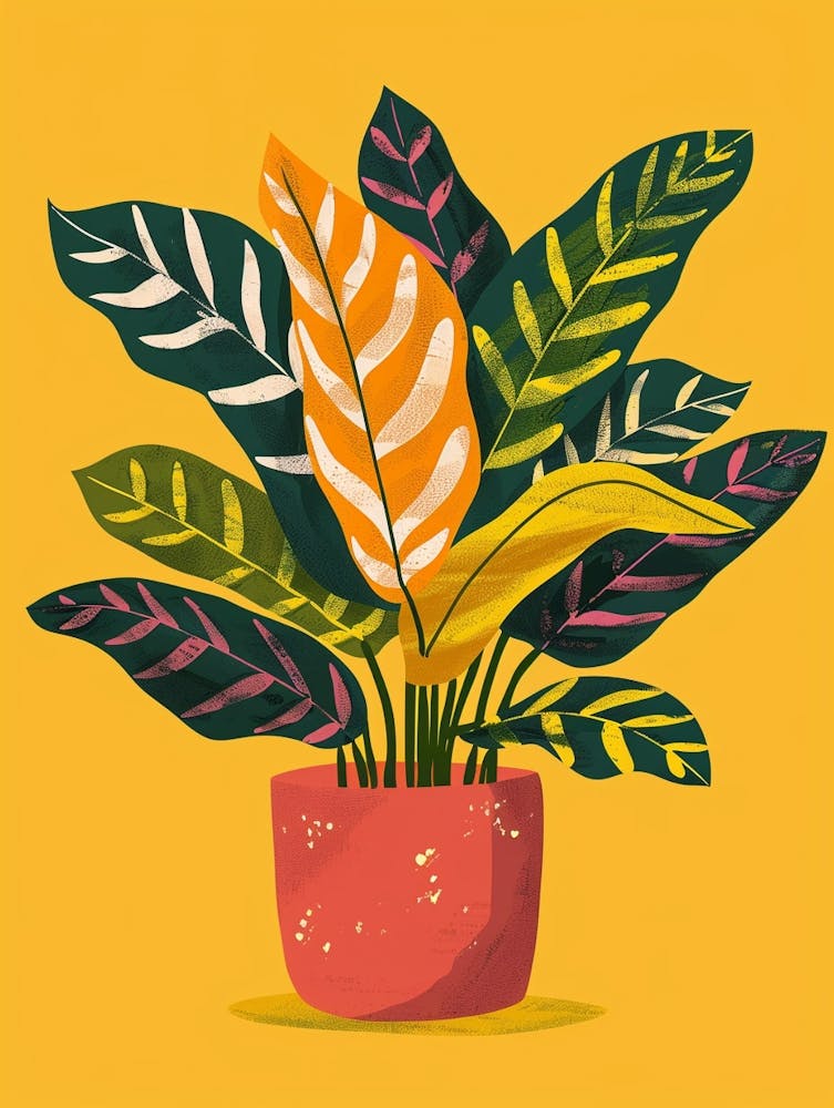 Calathea Plant Minimalist Illustration 6