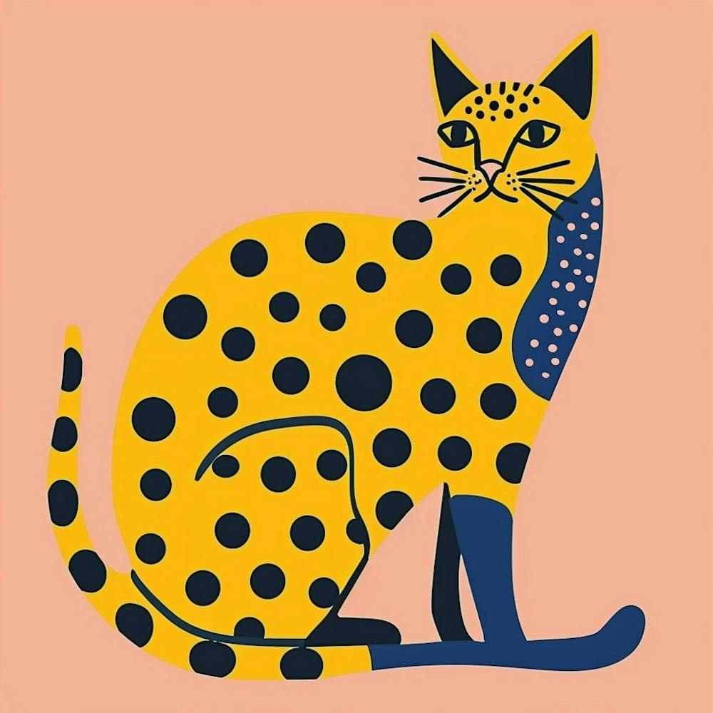 Yellow Cheetah Square 3