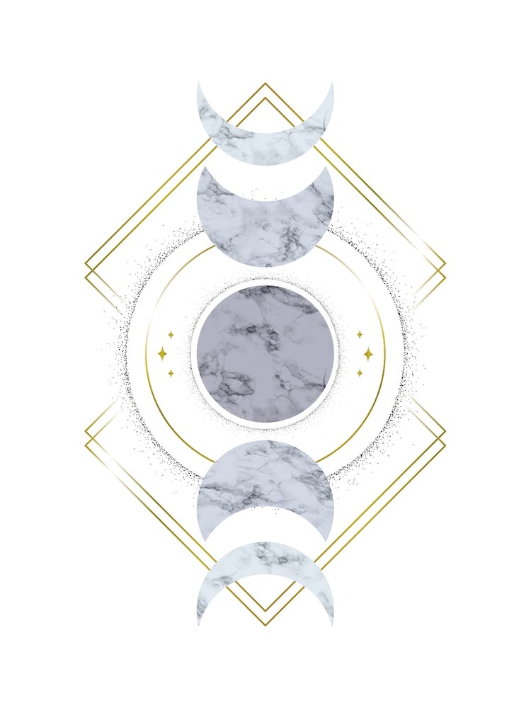 Marble Moon Phases