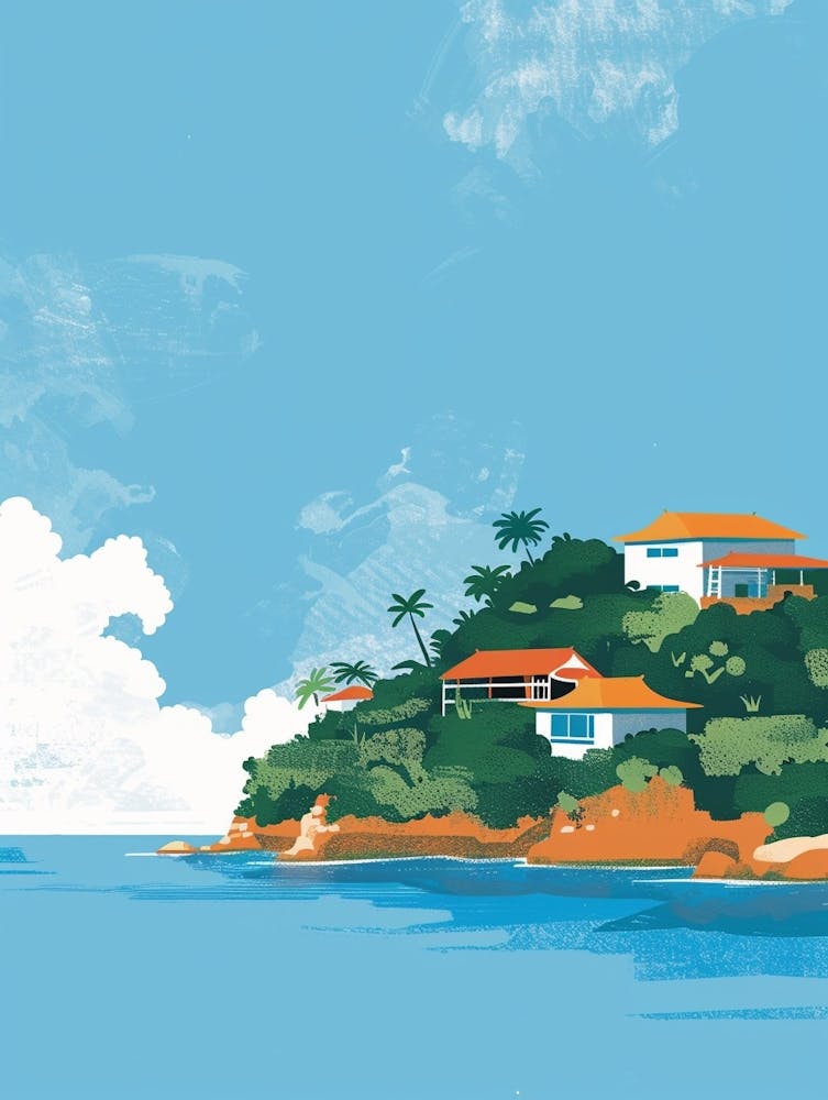 Okinawa Japan 2 Colourful Illustration