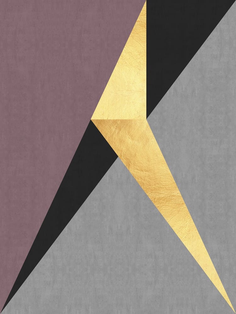 Golden geometric stroke 5