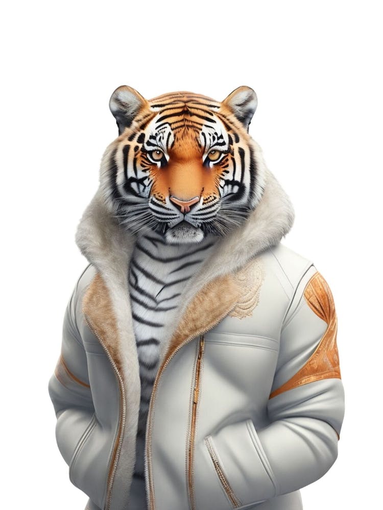 Tiger Wearing Jacket