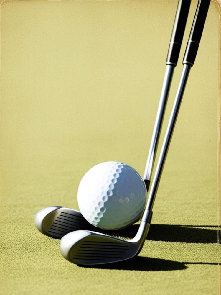 Golf Ball And Clubs