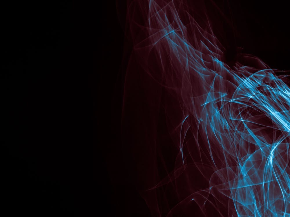 Glowing Abstract Curved Blue And Red Lines 16