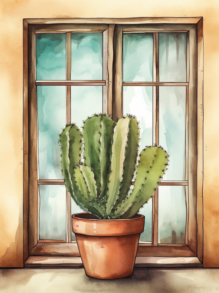 Saguaro Cactus Window 3
