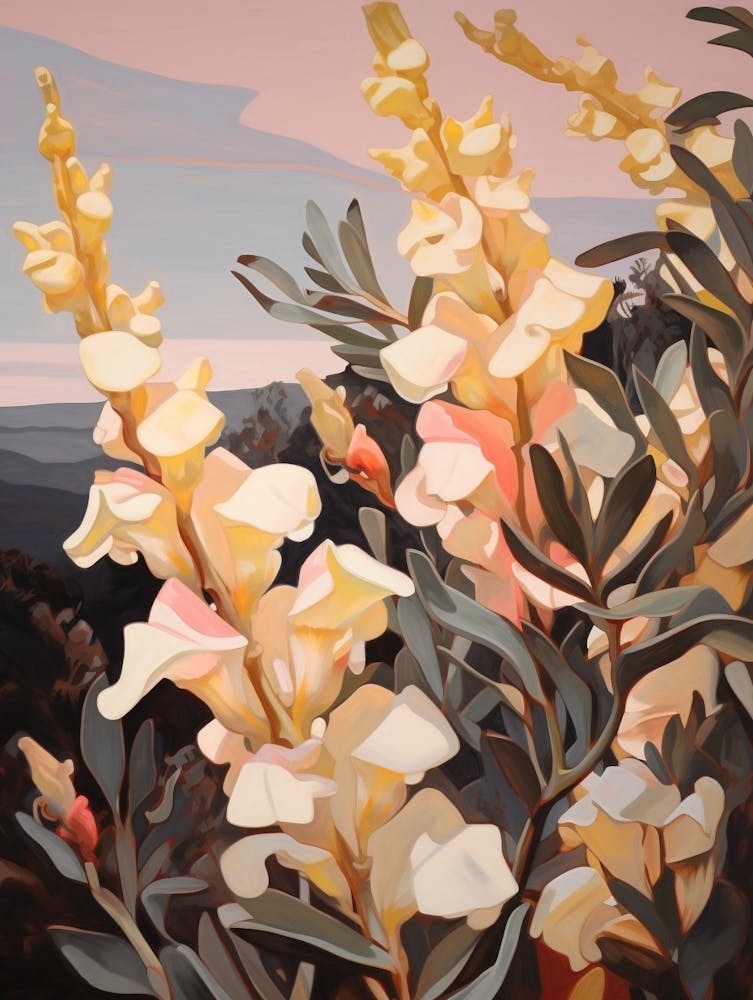 Snapdragon 4 Flower Painting