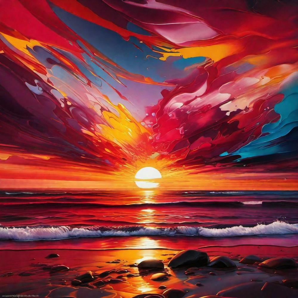 Sunset Over The Ocean 34