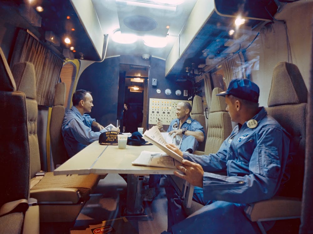 Apollo 11 Astronauts Inside View Of Mobile Quarantine Facility