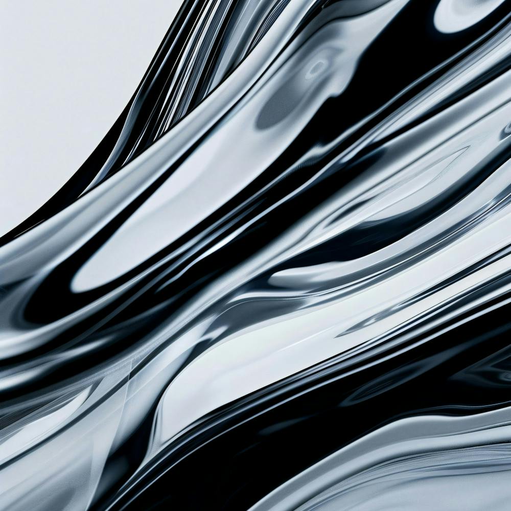 Abstract Silver Liquid