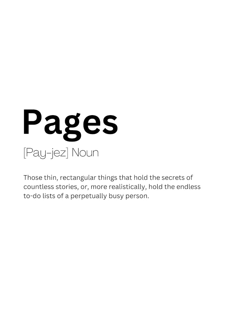 Pages Definition Meaning