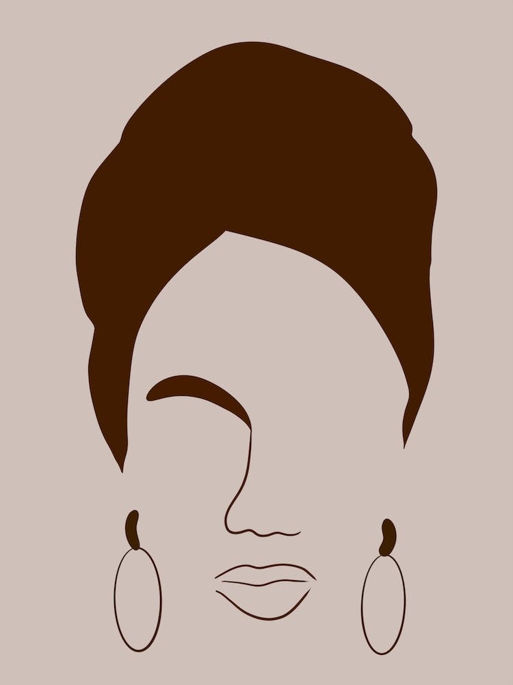 Brown Line Face