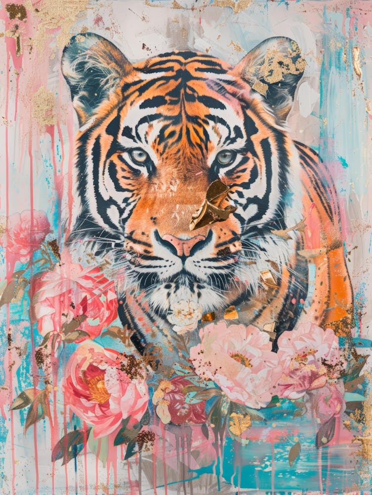 Tiger And Roses 1