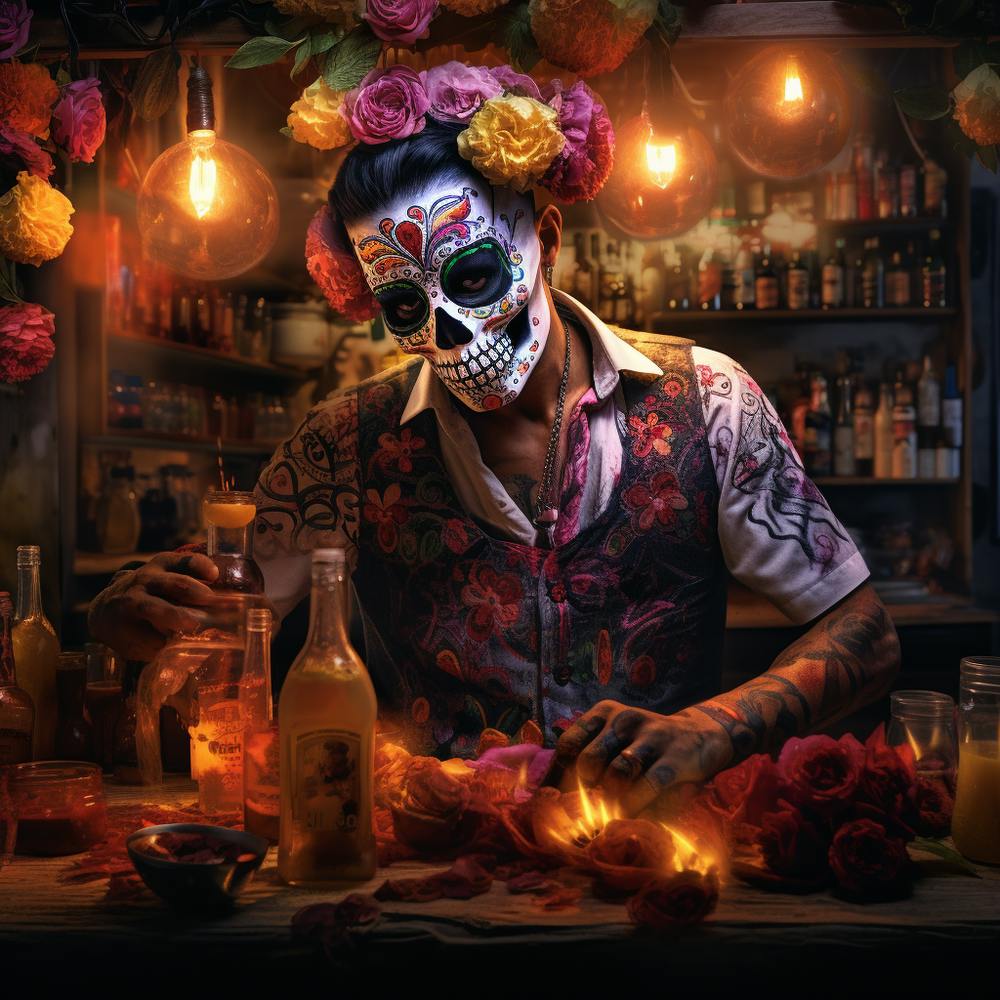 Day Of The Dead Party Barman