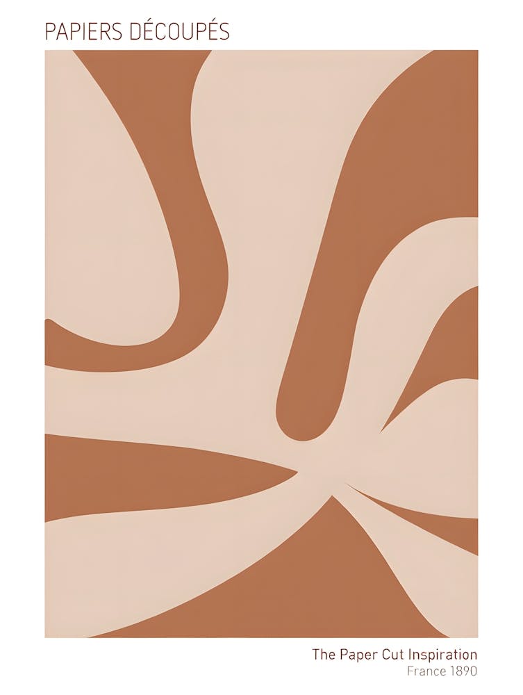 Papiers Découpés Inspiration: Elegant Abstract Print - French Paper Cut Style Art