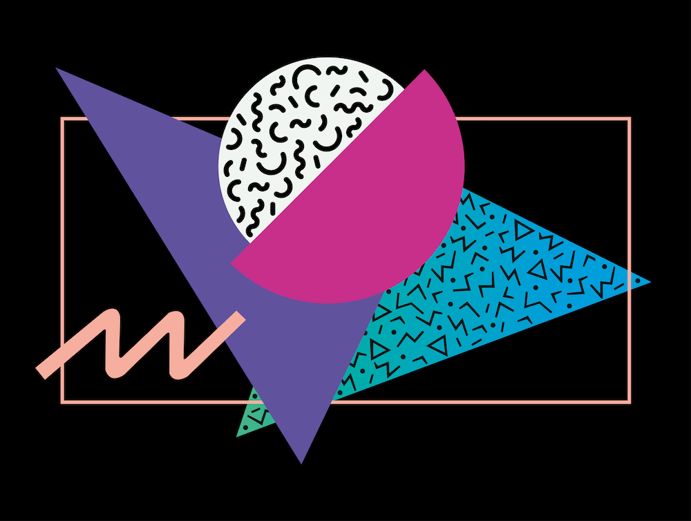 Memphis Pattern Retro Synthwave 80s Nostalgia 90s Outrun Artwork