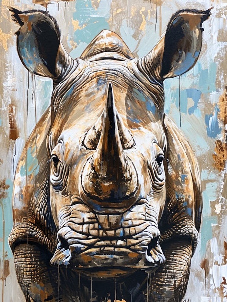 Watercolour Rhino 4