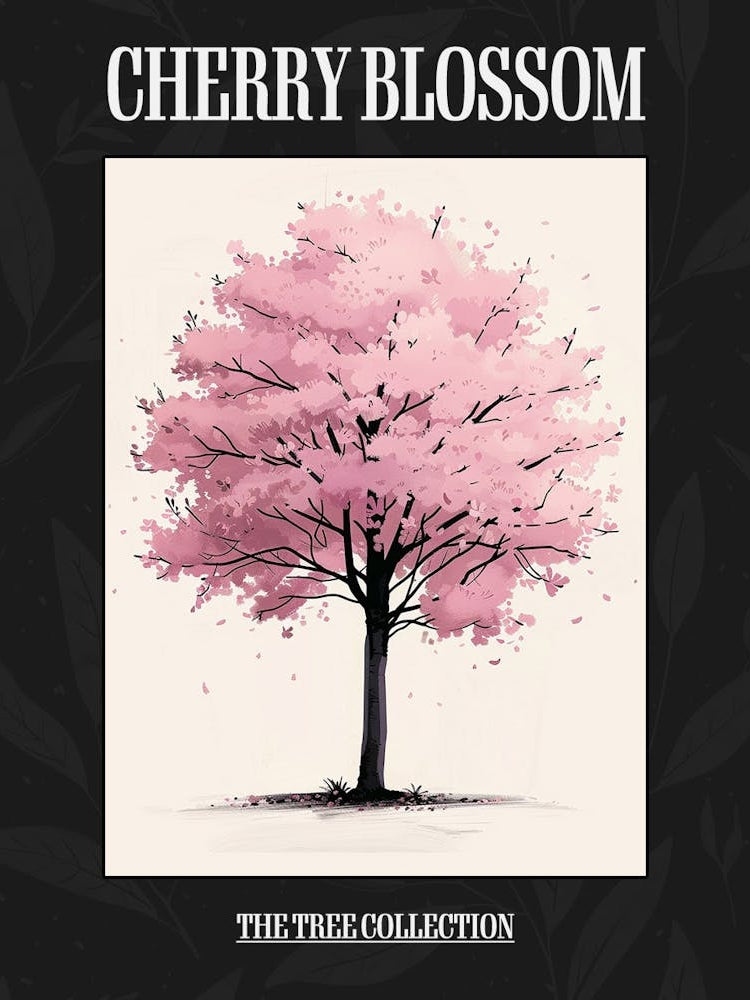 Cherry Blossom Tree Pixel Illustration 3 Poster